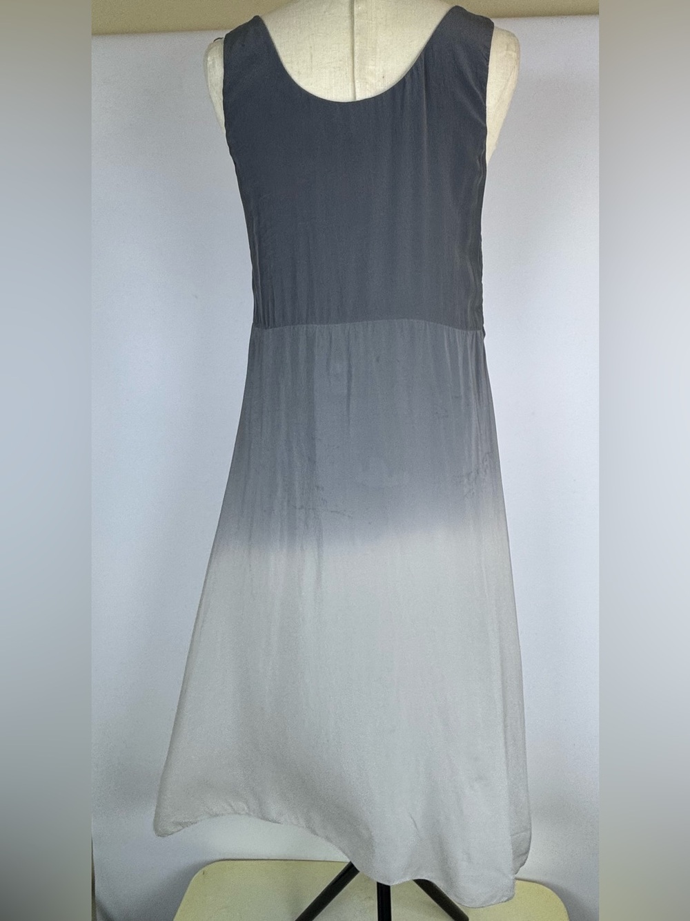 Eileen Fisher Sleeveless Grey Ombré Midi Dress - Picture 3 of 15
